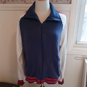 Men's Blue and White Lightweight Jacket